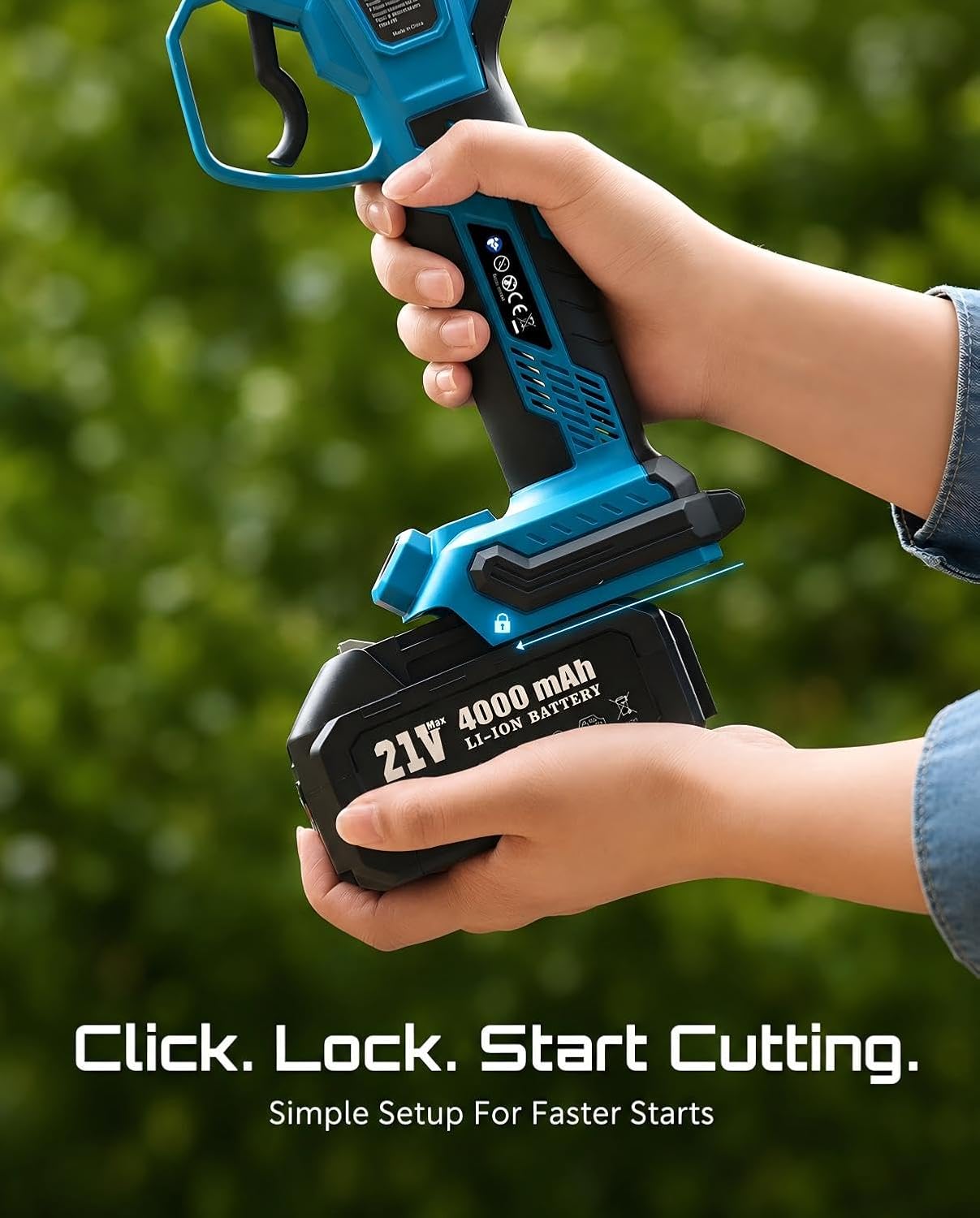 SEESII Electric Pruning Shears, 1.8" Cut Cordless Pruner, 2x4.0Ah Batteries | Brushless Motor, SK5 Blade, LCD Display