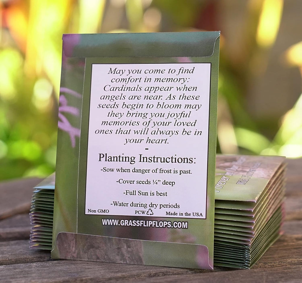 25 Wildflower Seed Packets - Celebration of Life Decorations - Funeral Favors - Memorial - Wild Flower Seeds Throw and