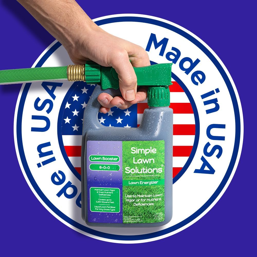 Commercial Grade Lawn Fertilizer with Iron- Liquid Fertilizer Spray- Nitrogen and Iron for Deeper Green Turf- Any Grass