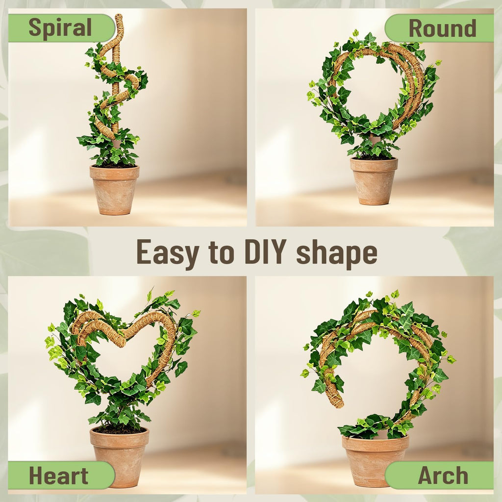 3-in-1 Moss Pole, Bendable 30IN Monstera Plant Support for Indoor-2 Pack | 3 Integrated Moss Poles for Climbing Plants