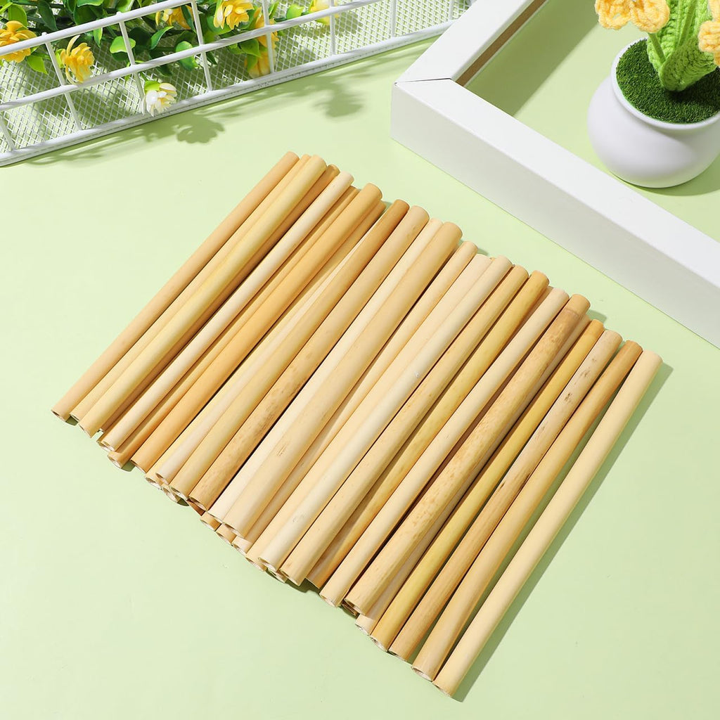 Mipcase Natural Reed Bee Tubes 200 Pack Bee House Tubes Refill Mason Tube Replacements for Pollination Breeding