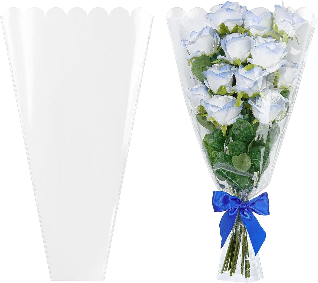 JOYIT Flower Bags for Bouquets, 100PCS Flower Wrapping Papers, 9.8" x 18"