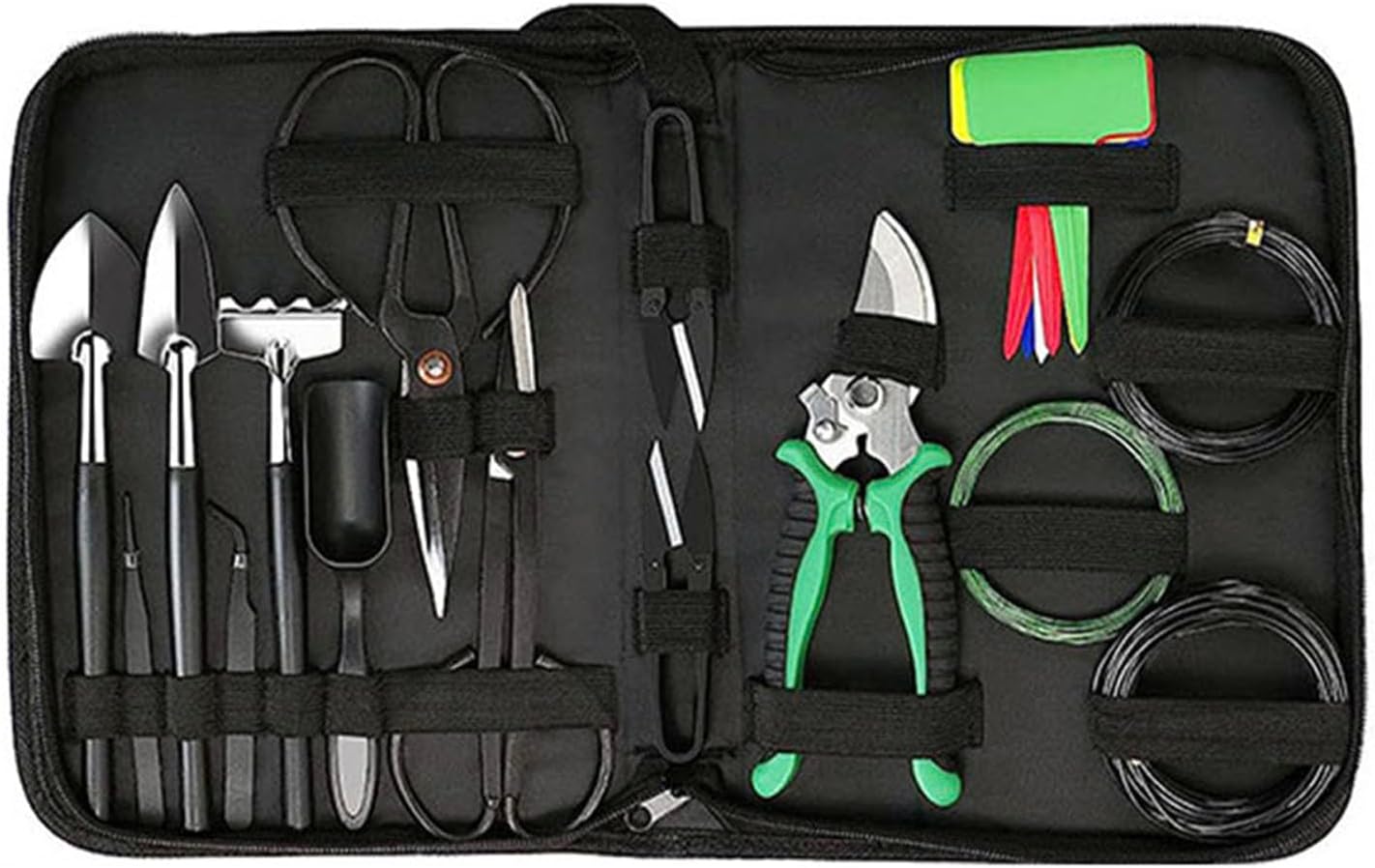 24 Piece Bonsai Tree Kit, Bonsai Trimming Tool Set, Bonsai Starter Kit, Carbon Steel Scissors Cutter Shears, Stainless