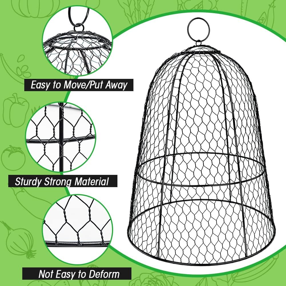 6 Pack Garden Chicken Wire Cloche,19" x 14" Large Plant Protector Cover for Keeping Squirrels,Rabbits,Bunny Chickens
