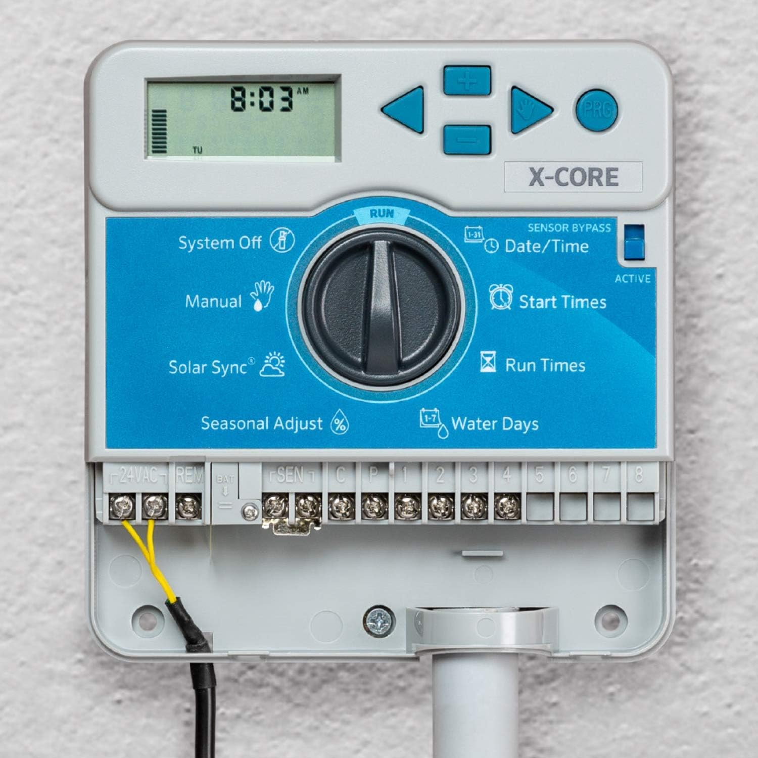 Hunter X-Core XC400i Indoor Sprinkler Timer, 4 Zone Irrigation Controller | Indoor 4 station irrigation controller with