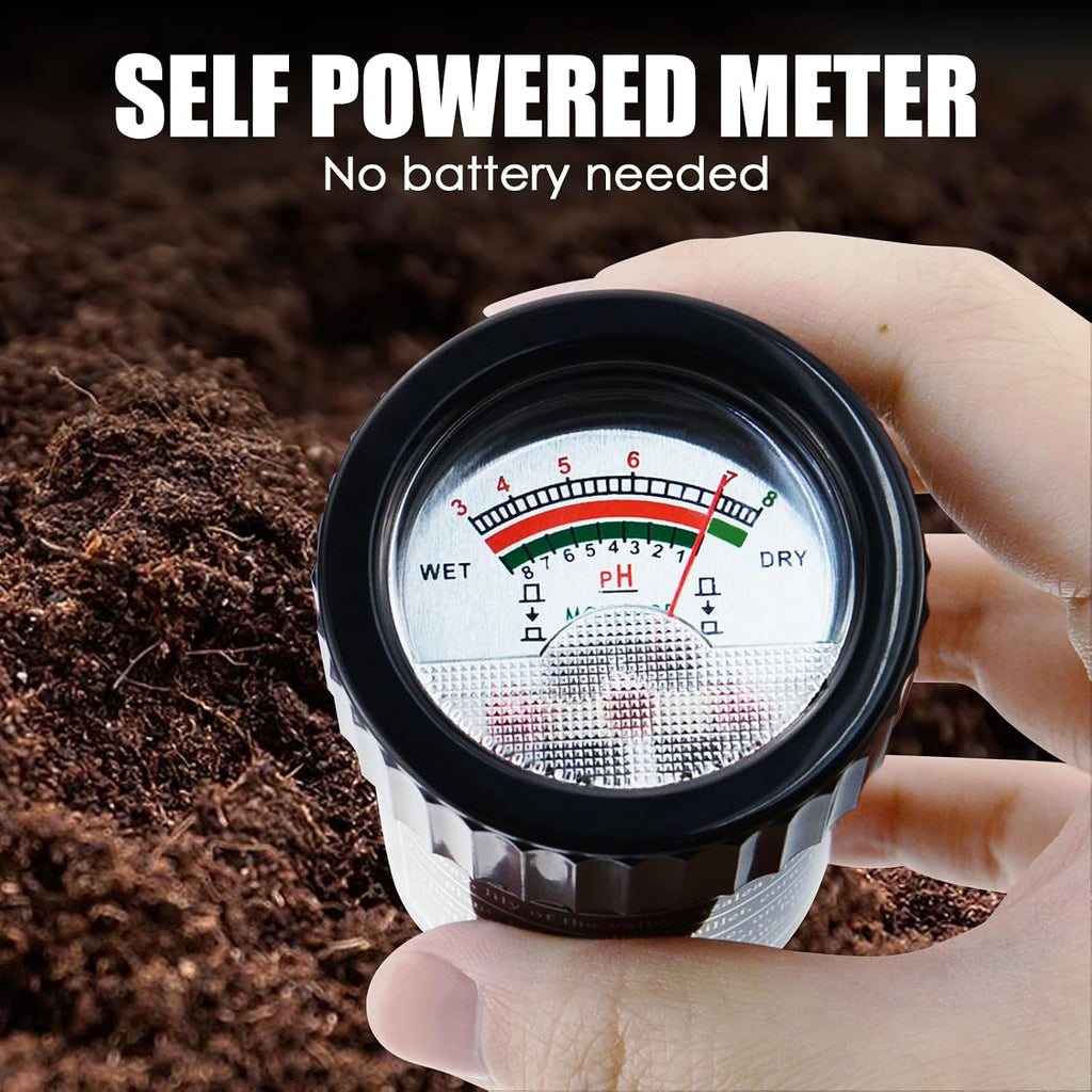 2-in-1 Soil PH Meter Digital Soil pH Moisture Sensor Meter | 295mm Long Electrode Ph Checker and Humidity Test