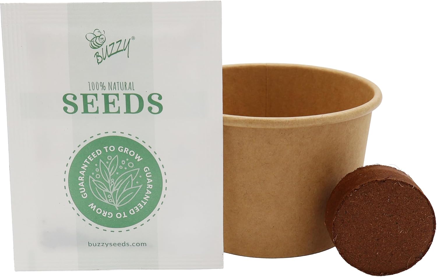 Buzzy Seeds Save the Bees Grow Kit 12-Pack - Eco-Friendly Pots - Complete Indoor/Outdoor Gardening Kit with Seeds