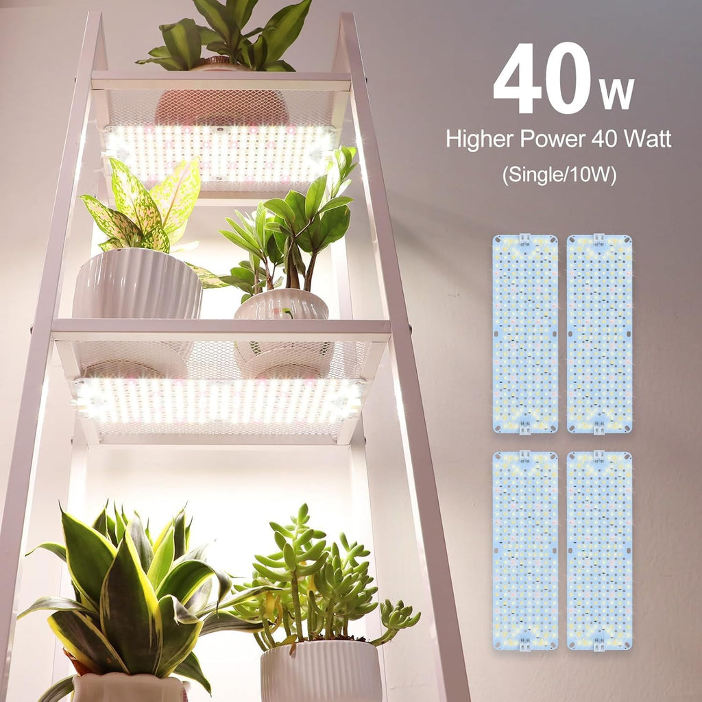 4Pack 2026 Ultra-Thin Panel Grow Lights for Seed Starting, Vegetables, Greenhouse & Under Cabinet & Shelf Plants with