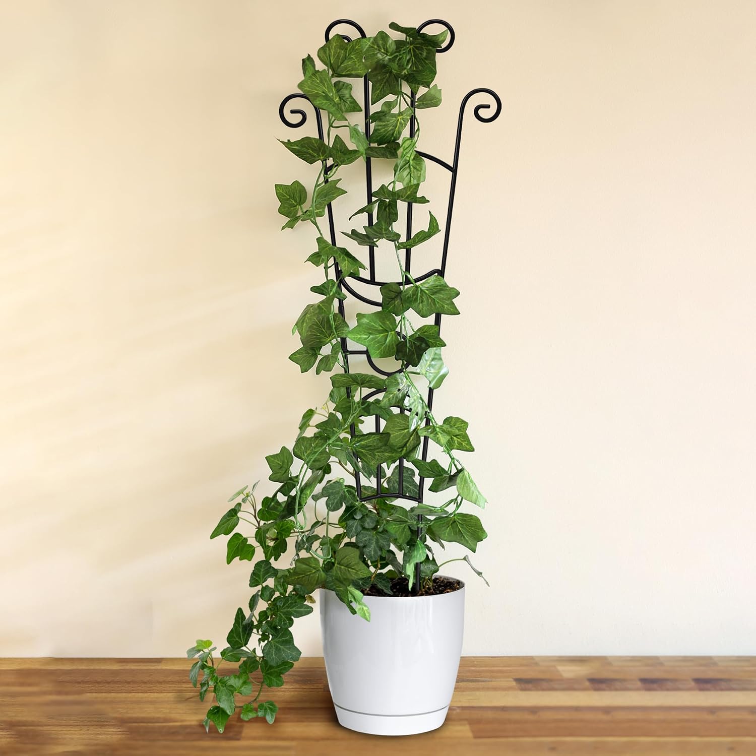 32.6in Plant Trellis for Climbing Plants Indoor, Expandable Large Metal Trellis for Potted Plants, Heavy-Duty Tall