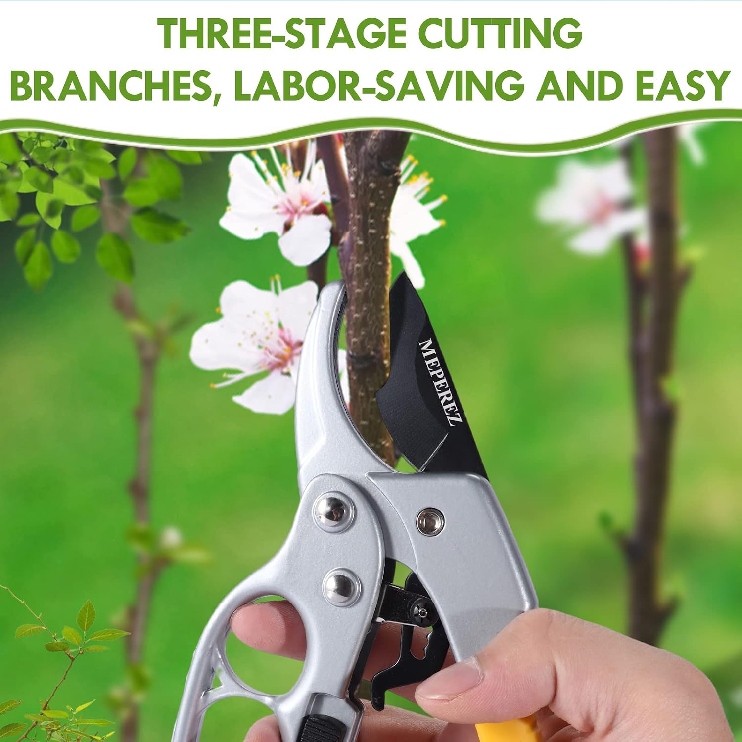 Premium pruning shears for gardening, Work 3 times easier, Pruners heady duty, Sharp garden clippers cuting florist