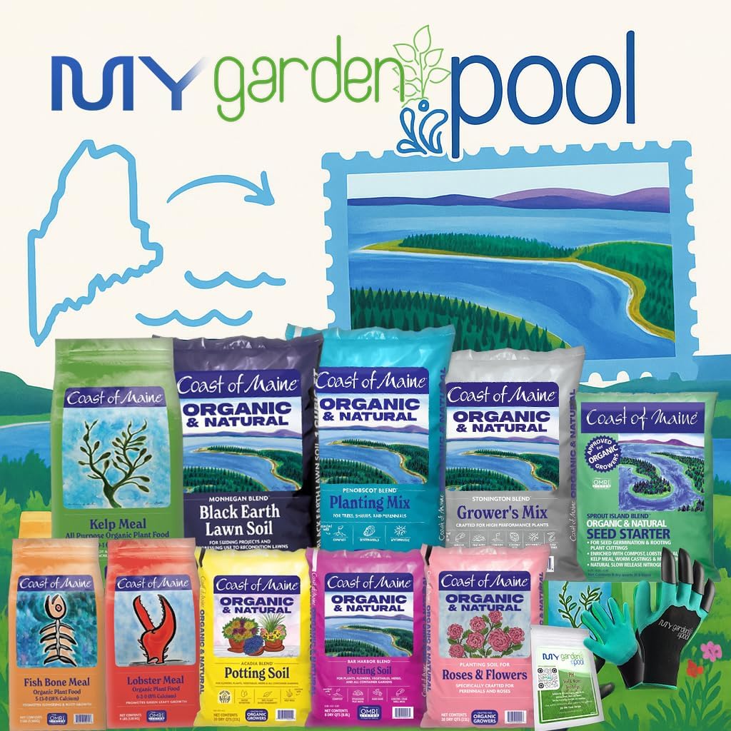 Coast of Maine AL3500 Acid-Loving Planting Soil 20 qt with My Garden Pool 7-in-1 Soil Test Strips, 20 ct. and Claw