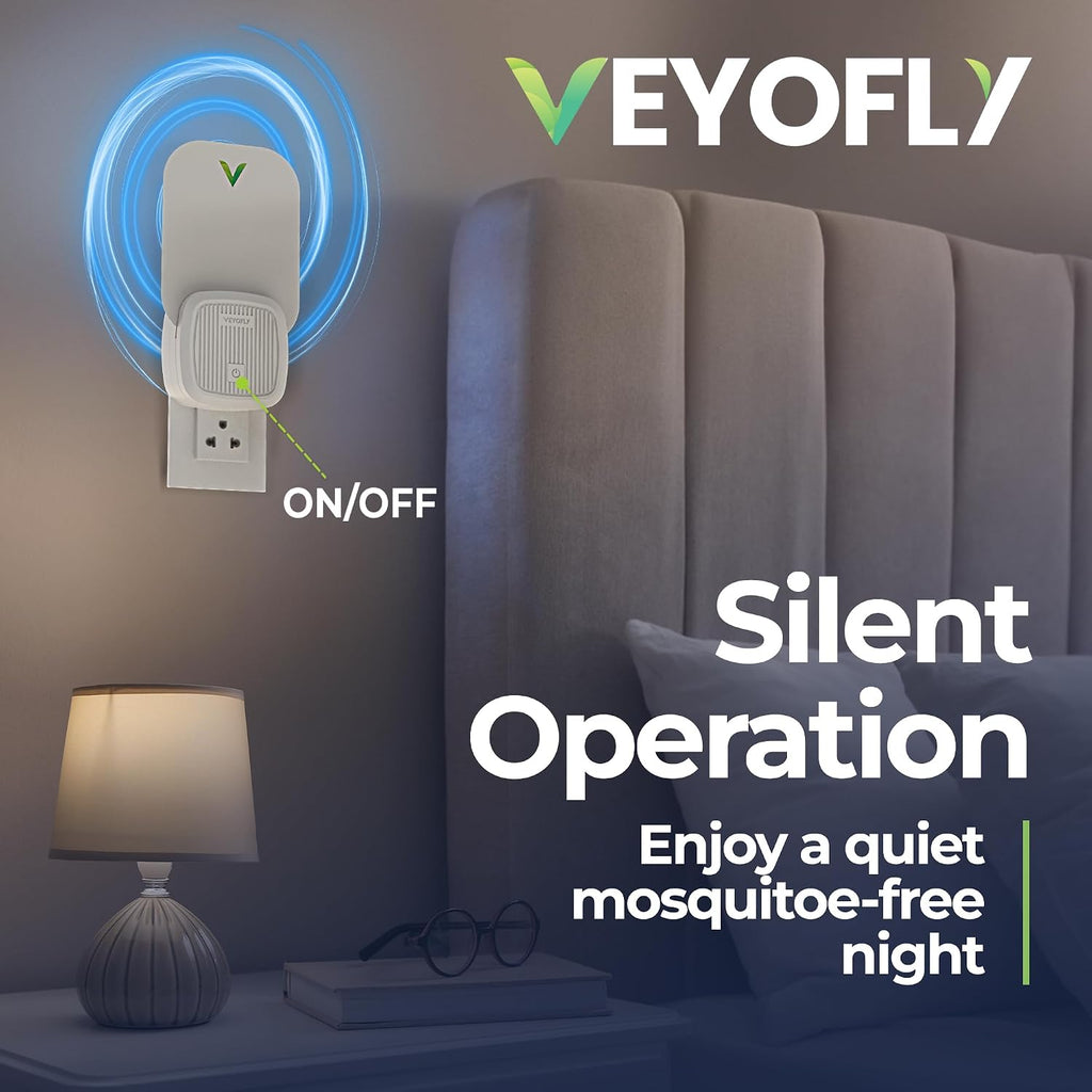 VEYOFLY Fruit Fly Traps Indoor Plug-in UV, Gnat Trap, 2 Device + 2 Refills | UV light attracts insects to glue cards