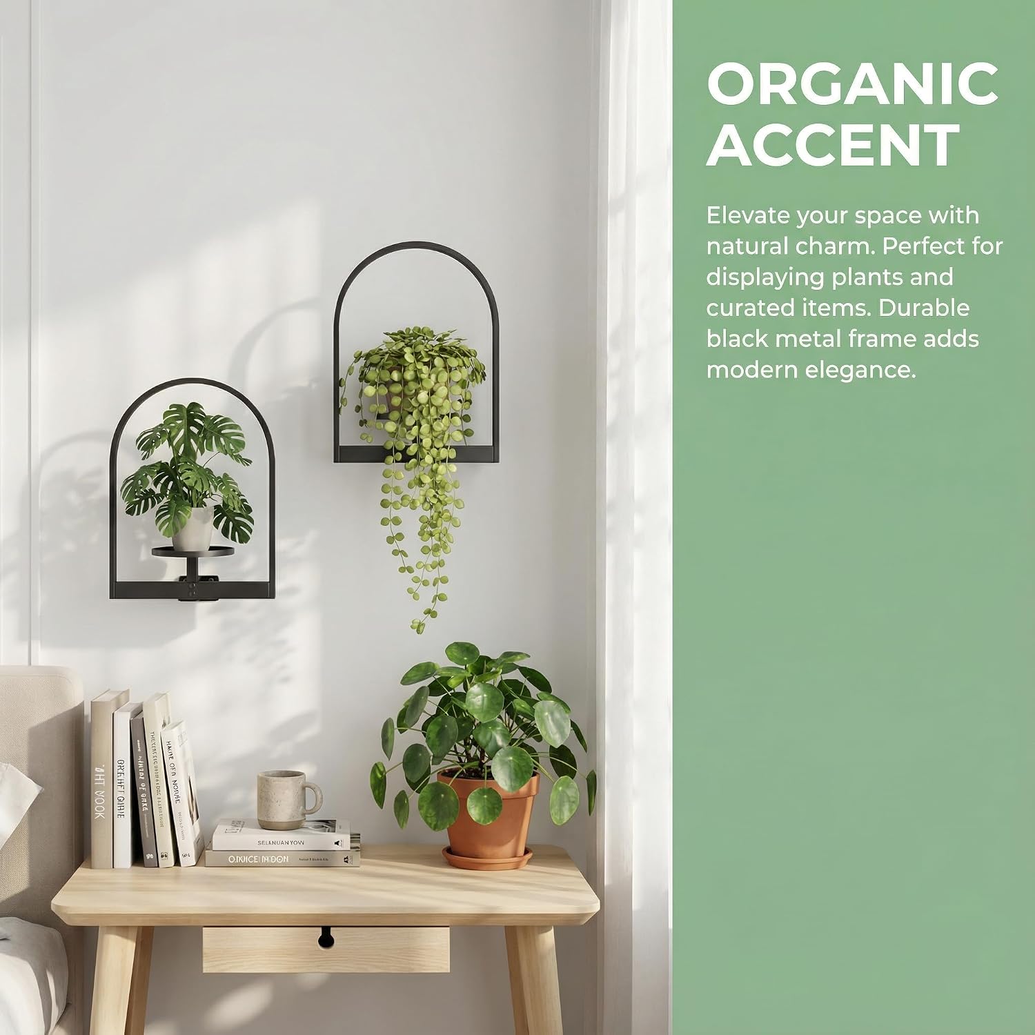 2 Pack Plant Stand Indoor Outdoor Hanging Planters for Indoor Plants Wall Plant Holder for Indoor Plants Plant Frames