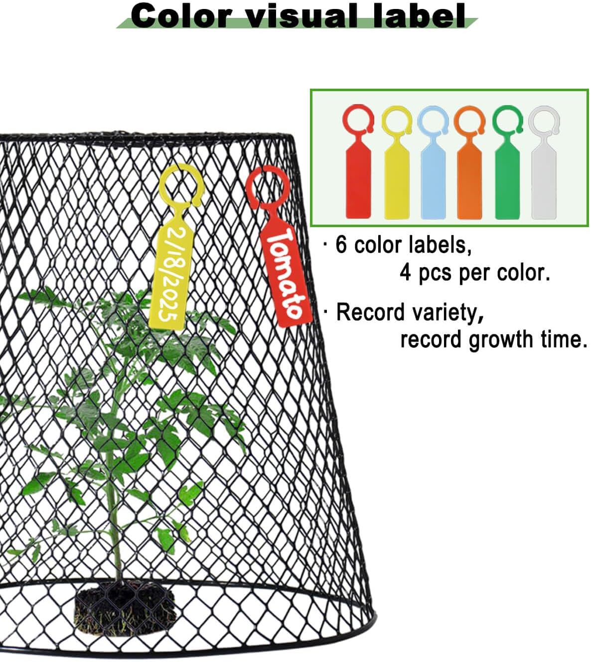 12 Pcs Chicken Wire Cloche Plant Covers, 9 Inch Metal Plant Protectors | Heavy-duty garden netting helps protect plants