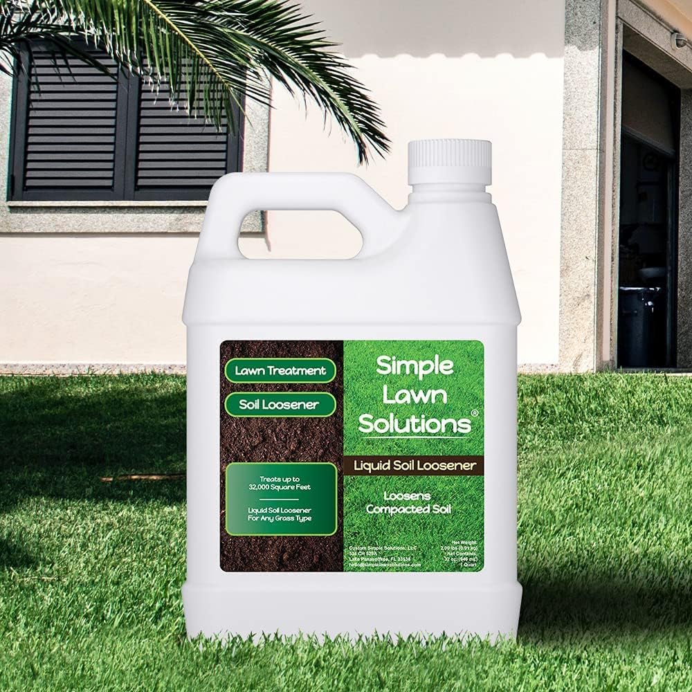 Liquid Soil Loosener- Soil Conditioner-Use alone or when Aerating with Mechanical Aerator or Core Aeration- Simple Lawn
