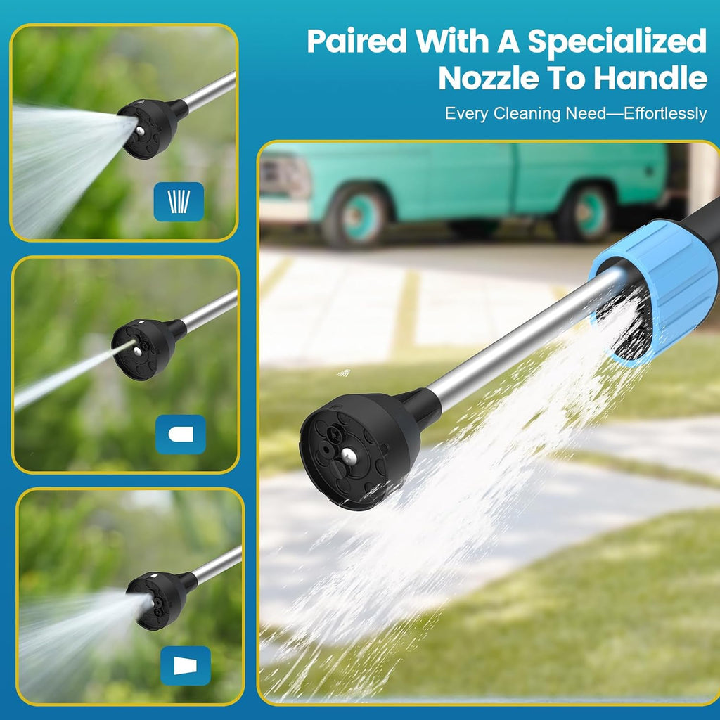 Car Wash Foam Gun for Garden Hose, with Microfiber Wash Mitt, Foam Sprayer | 3 spray modes & 50% higher water Pressure