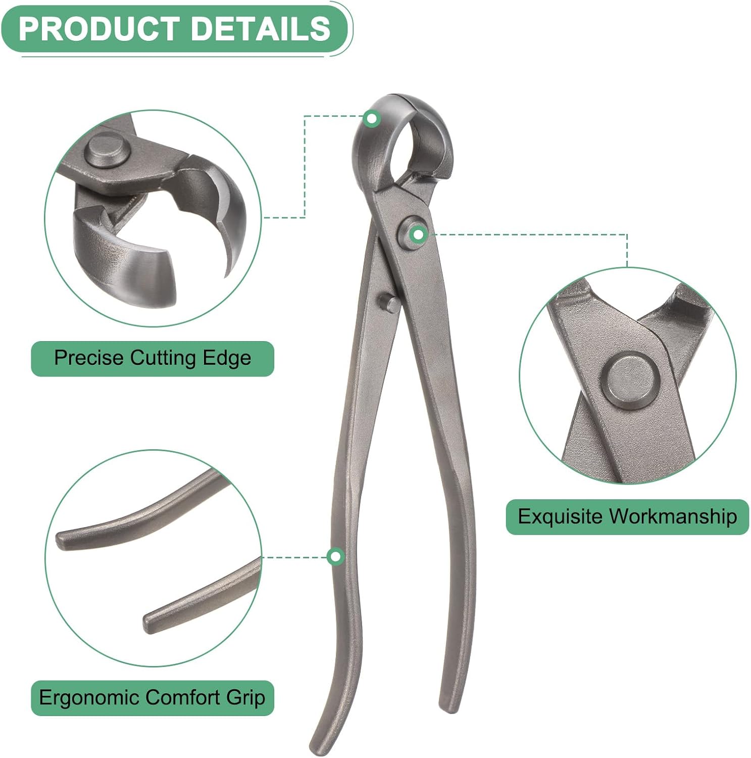 M METERXITY 3Peice Bonsai Tool Set - 8.3 Inch High Carbon Steel Knob Concave Cutter, Bonsai Tree Plants Modeling Tools