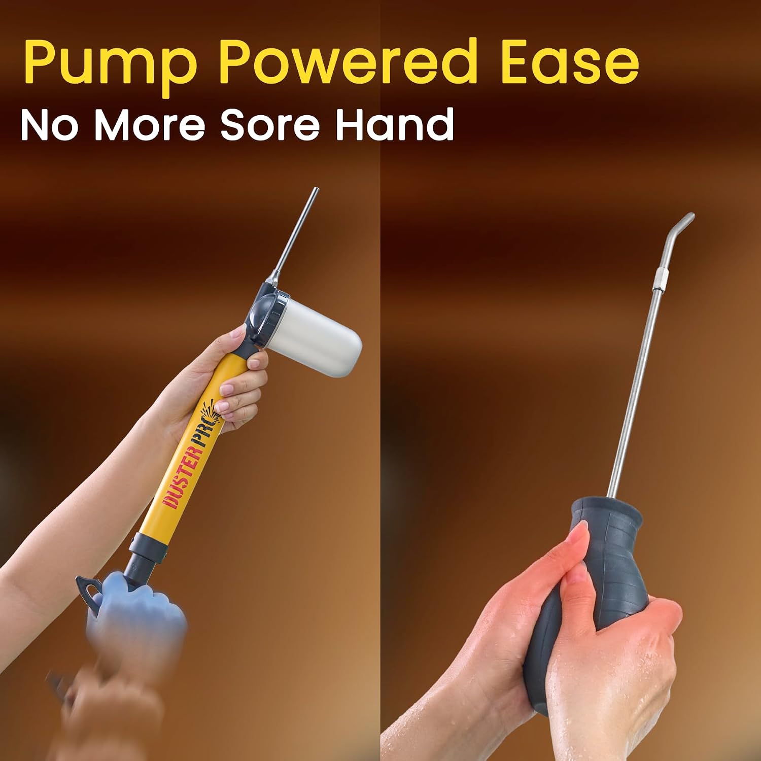 Relime Diatomaceous Earth 4 FT Long Reach Pump Powder Duster Applicator | Safe Distance Dusting•No More Sore
