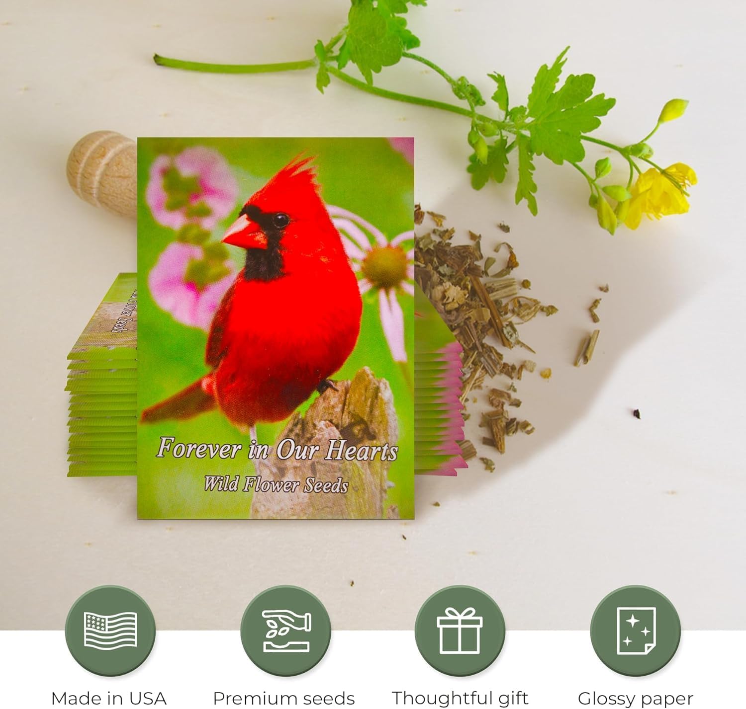 25 Wildflower Seed Packets - Celebration of Life Decorations - Funeral Favors - Memorial - Wild Flower Seeds Throw and