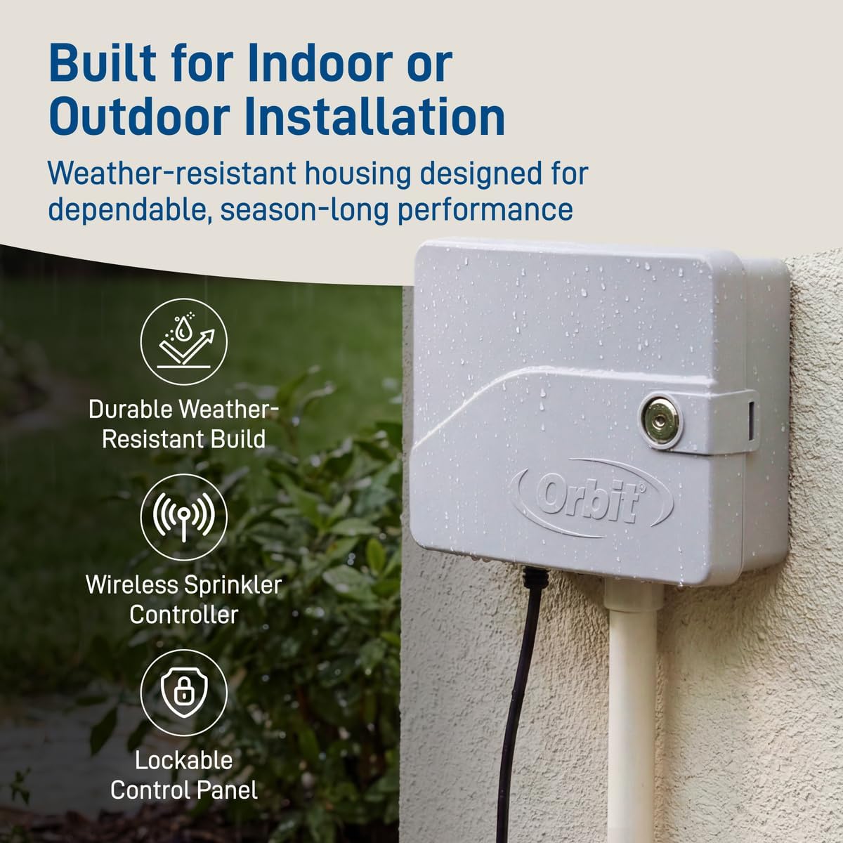 Orbit B-hyve Smart Indoor/Outdoor Sprinkler Controller - 6-Zone - App Controlled Smart Controller with Custom