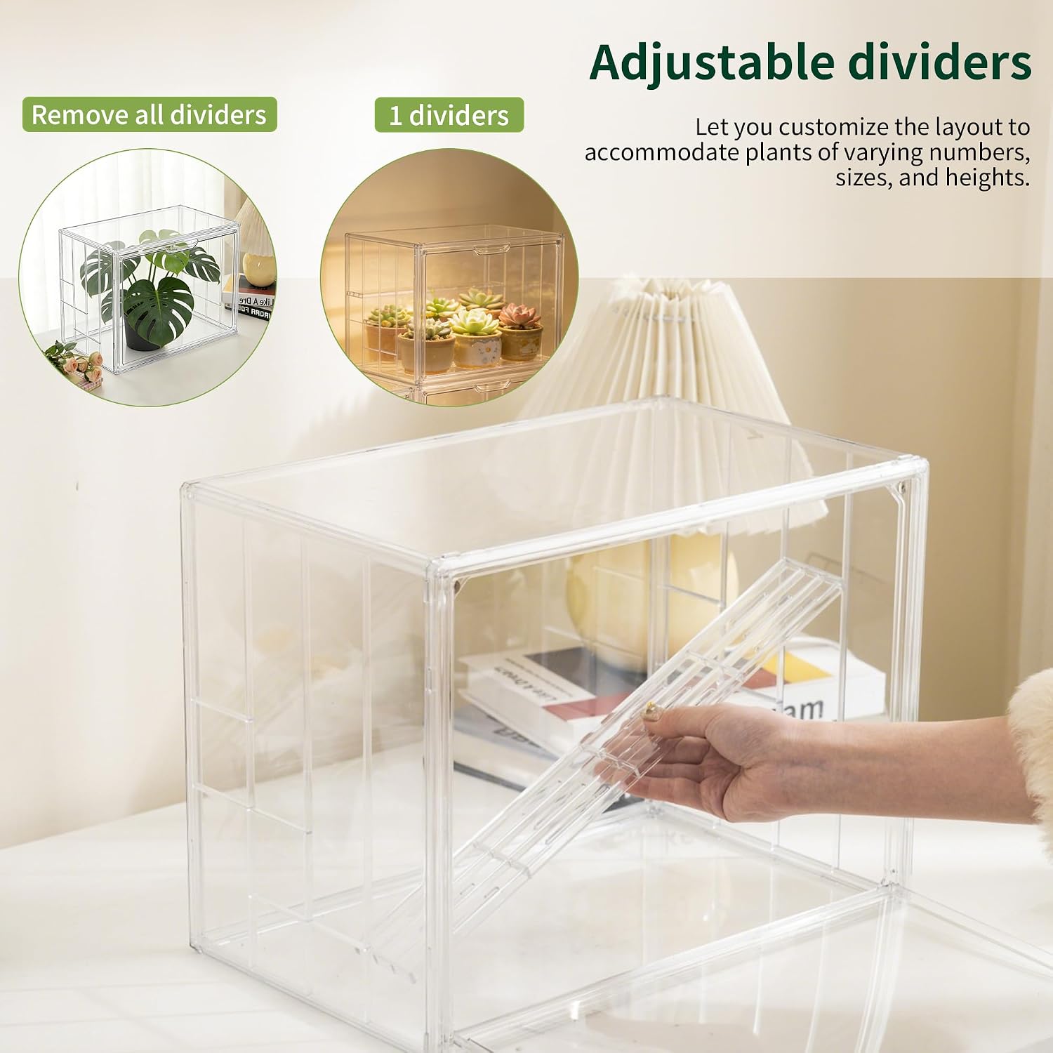 Mini Greenhouse Indoor with Magnetic Door, M-4tier-1pcs | Retains Warmth & Moisture, Durable Construction, Magnetic