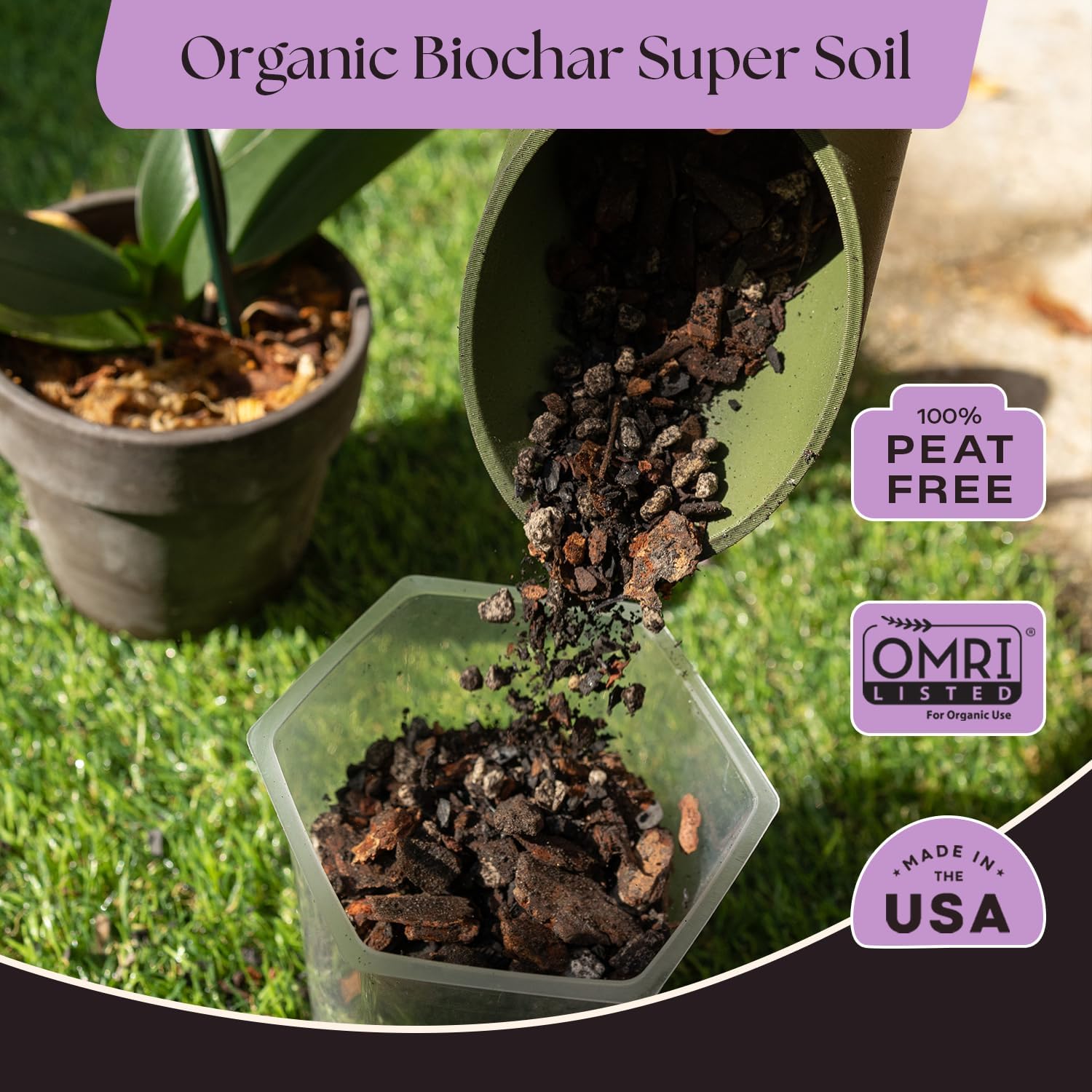 Rosy Soil Orchid Potting Mix, 4 Quarts | Peat-Free Orchid Soil for Repotting, Phalaenopsis, Cattleya, Dendrobium
