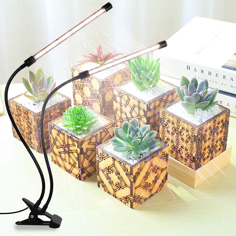 Grow Light,6000K Full Spectrum Indoor Plant Growing Lamp | Desk Lamp with White Red LEDs for Indoor Plants,Clamp with
