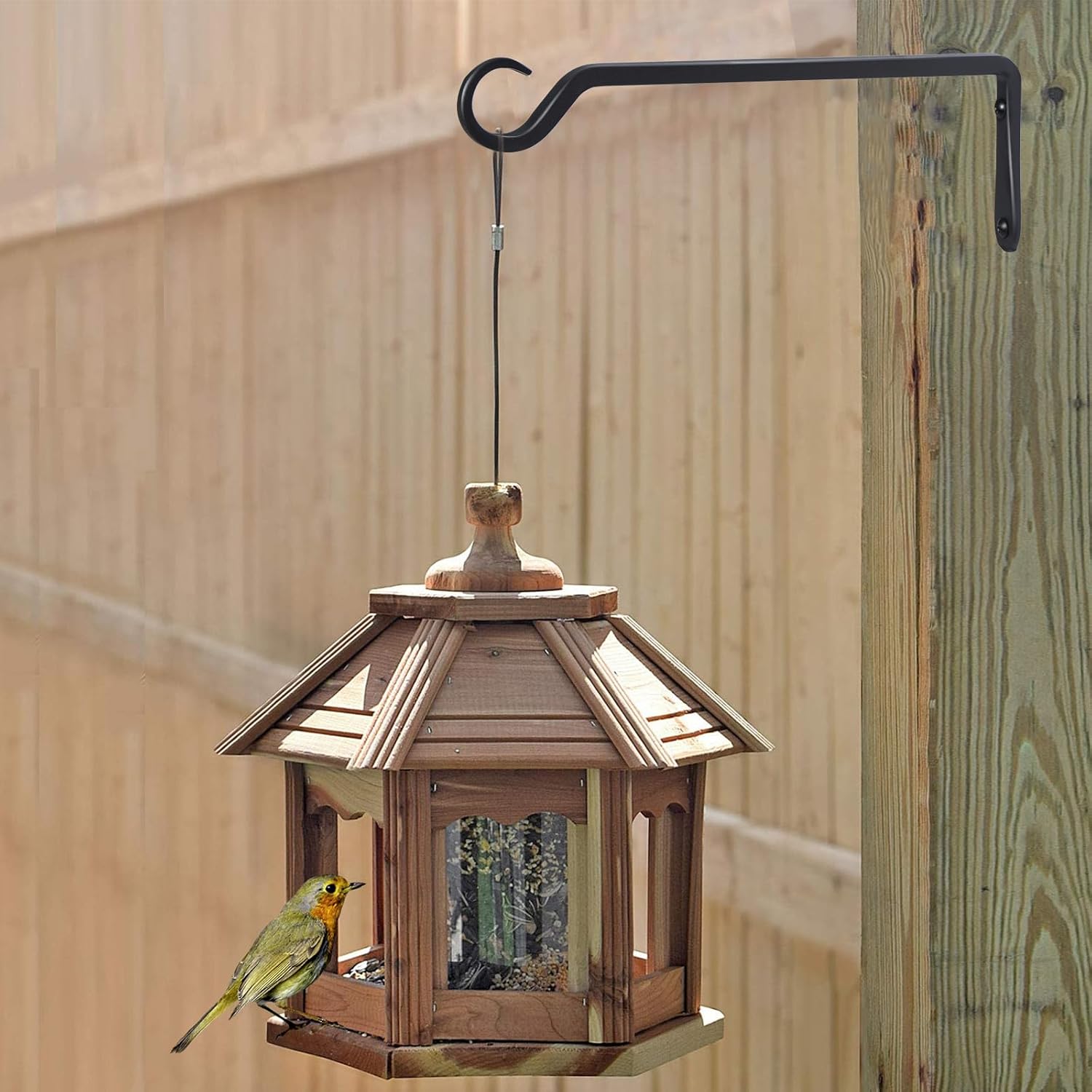 AILIN YELOKIE 12inch 4 Pack Plant Hanger, Sturdy Hanging Plant Hangers Outdoor, Bird Feeder Hanger for Bird Feeders