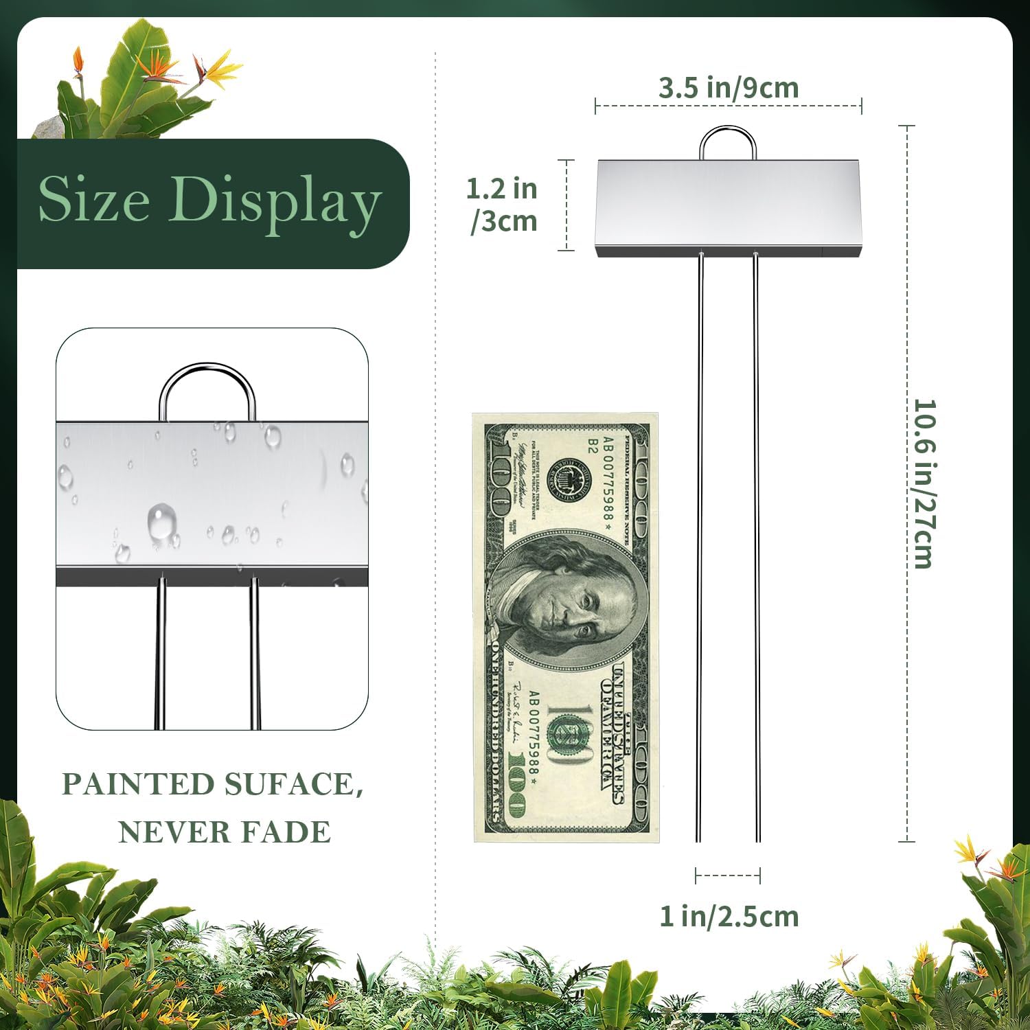 50 Pack Metal Plant Labels for Outdoor Garden Waterproof Plant Markers, Labels Garden Markers for Seedlings Herbs