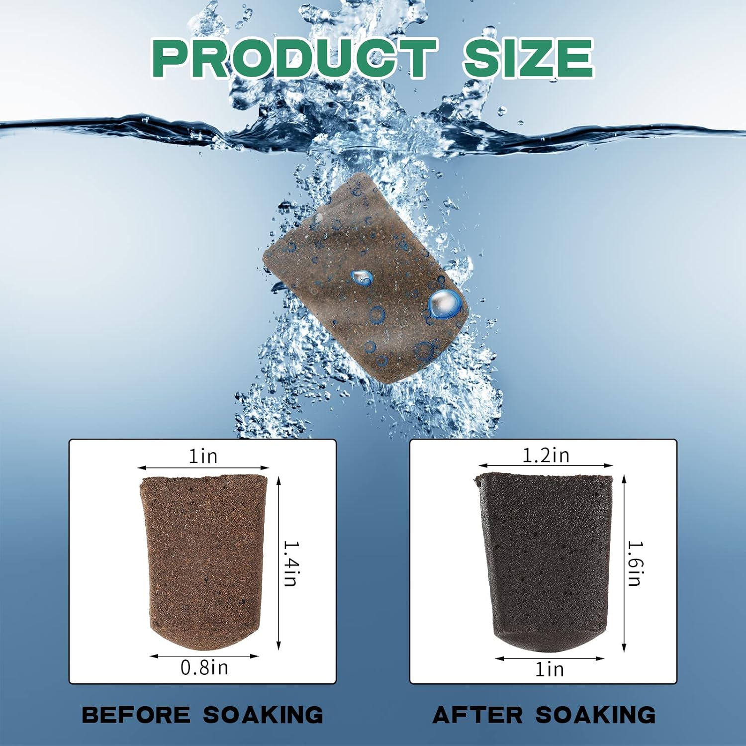 Hydroponic Sponges Grow Starter Pods Organic Growth Sponge Starter Plugs for Plant Cloning Growing (200 Pieces)