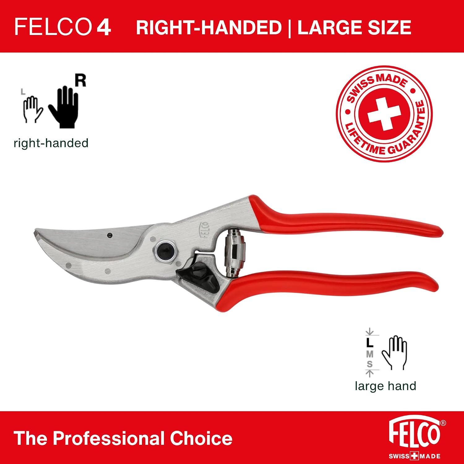 Felco F4 Pruning Shears – 9.25" Swiss-Made Garden Clippers for Pruning | Hand Pruners for Gardening | Garden Tool