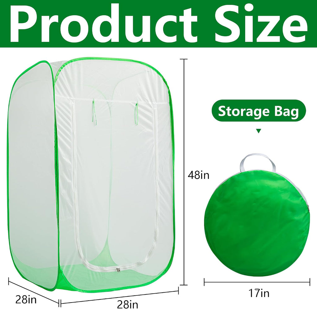 48" x 28" x 28" Pop Up Garden Mesh Plant Cover, Plant Protectors Mesh Plant Enclosure, Garden Net Cage Pest Protection