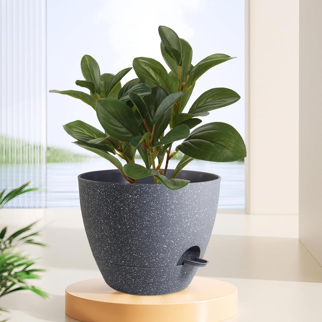 WSMKSZ 12 inch Large Self Watering Pots, Planter, Plant Pots with Mesh Drainage Holes for Indoor Outdoor House Plants