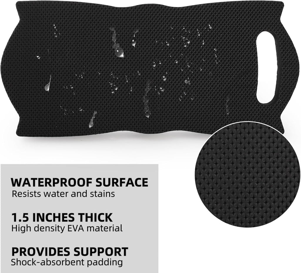 Covzoe 4 Pack Thick Kneeling Pad, 15.7" L x 7" W x 1.5" Th | Waterproof Garden Kneel Cushion with Handle, Soft Foam