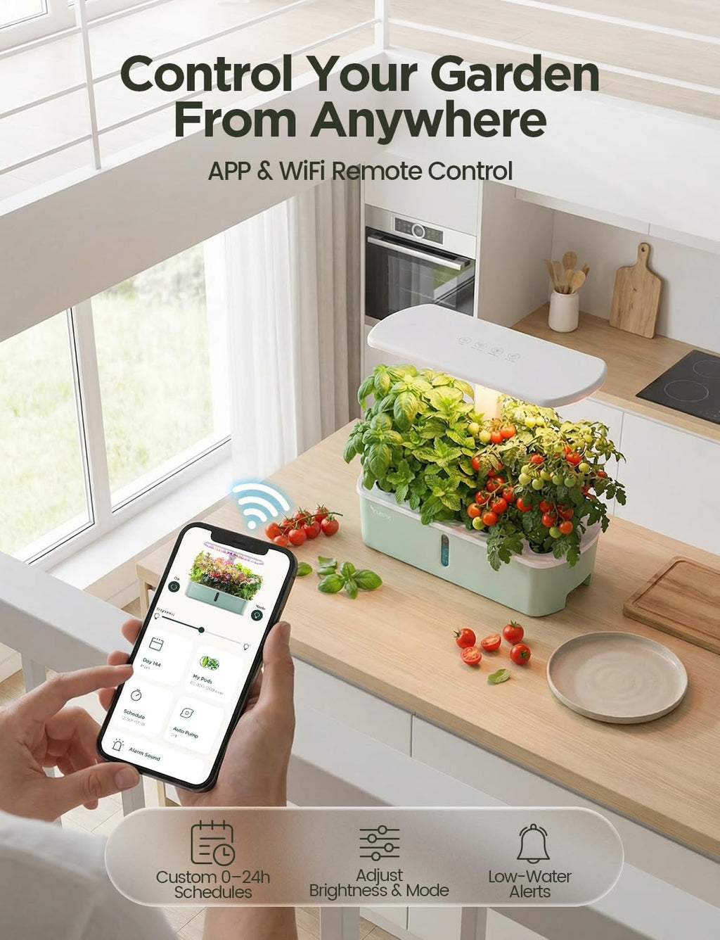 LetPot LPH-Air Hydroponics Growing System Kits, APP & WiFi Controlled Smart Indoor Garden with Adjustable 24W Grow
