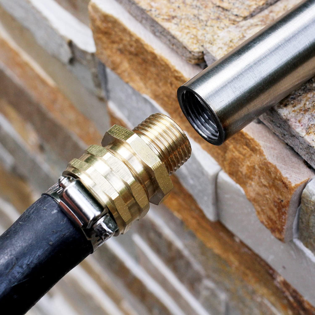 Garden Hose Fittings Connectors Adapter Solid brass Brass Repair Male faucet leader coupler dual water hose