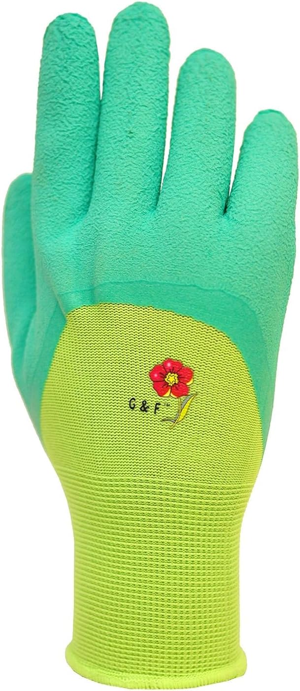 G & F Products Women’s Gardening Gloves, Micro-Foam Coated, Durable, Flexible Nylon Shell, Textured Palm for Maximum