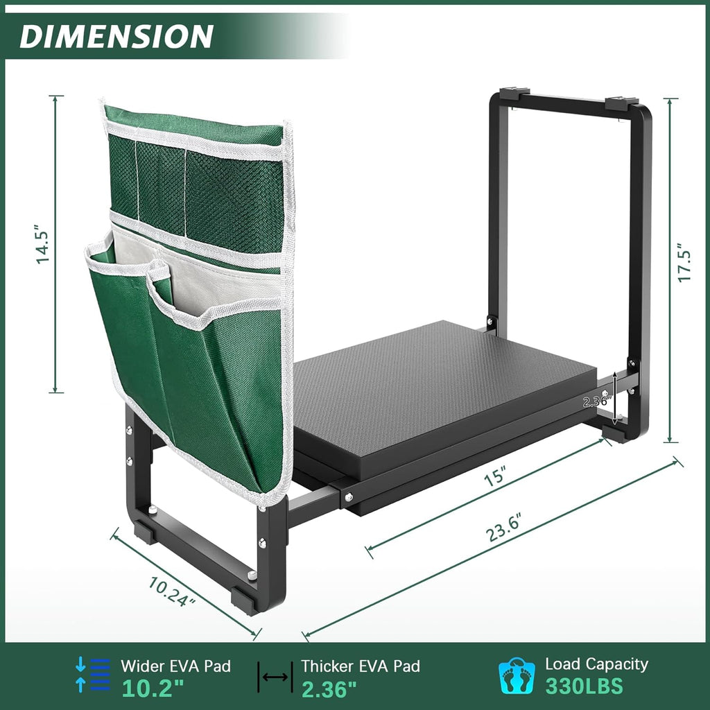 Garden Kneeler and Seat, 10.2" Wider Heavy Duty Thick for Kneeling and Seat | Multifunctional Kneeler Bench, Gardening