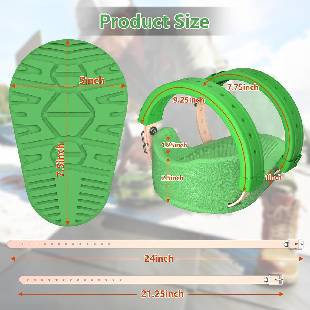 Knee Pads for Work, Roofing Knee Saver with Soft Foam Sleeves, Non-Slip Bottom, Leather Strap, Impact & Abrasion