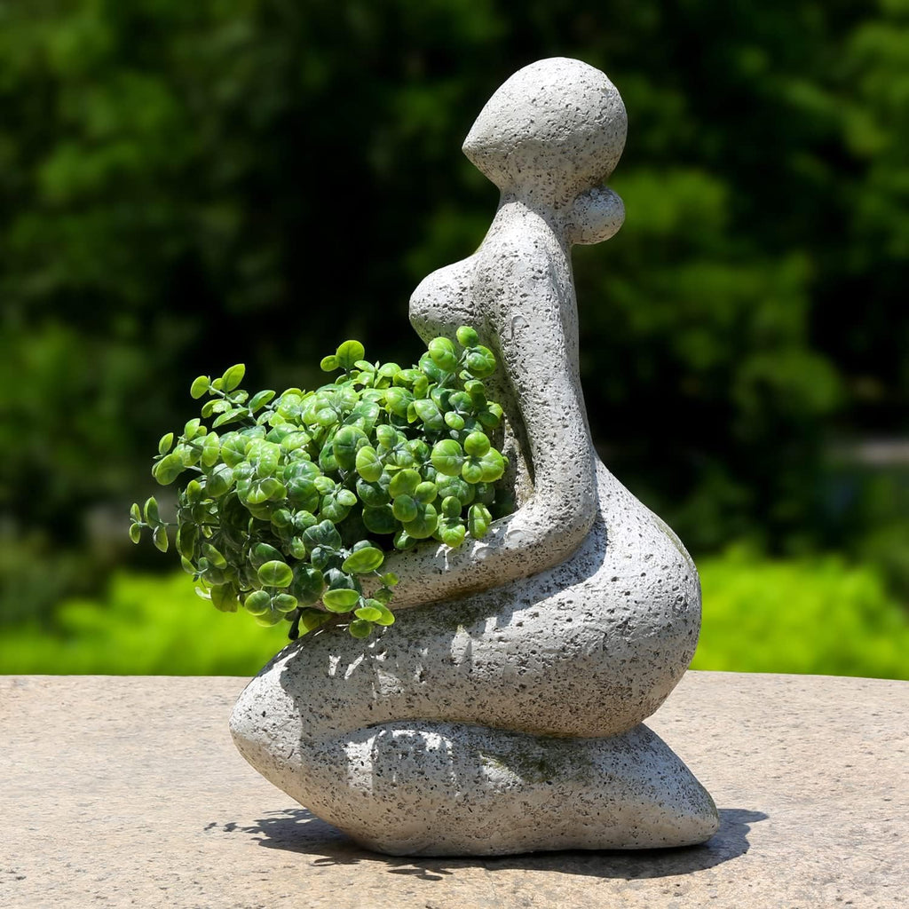 Face Planter Pot Head Planter for Outdoor Indoor Unique Garden Decor | Resin Unique Succulent Planters Flower Vase with