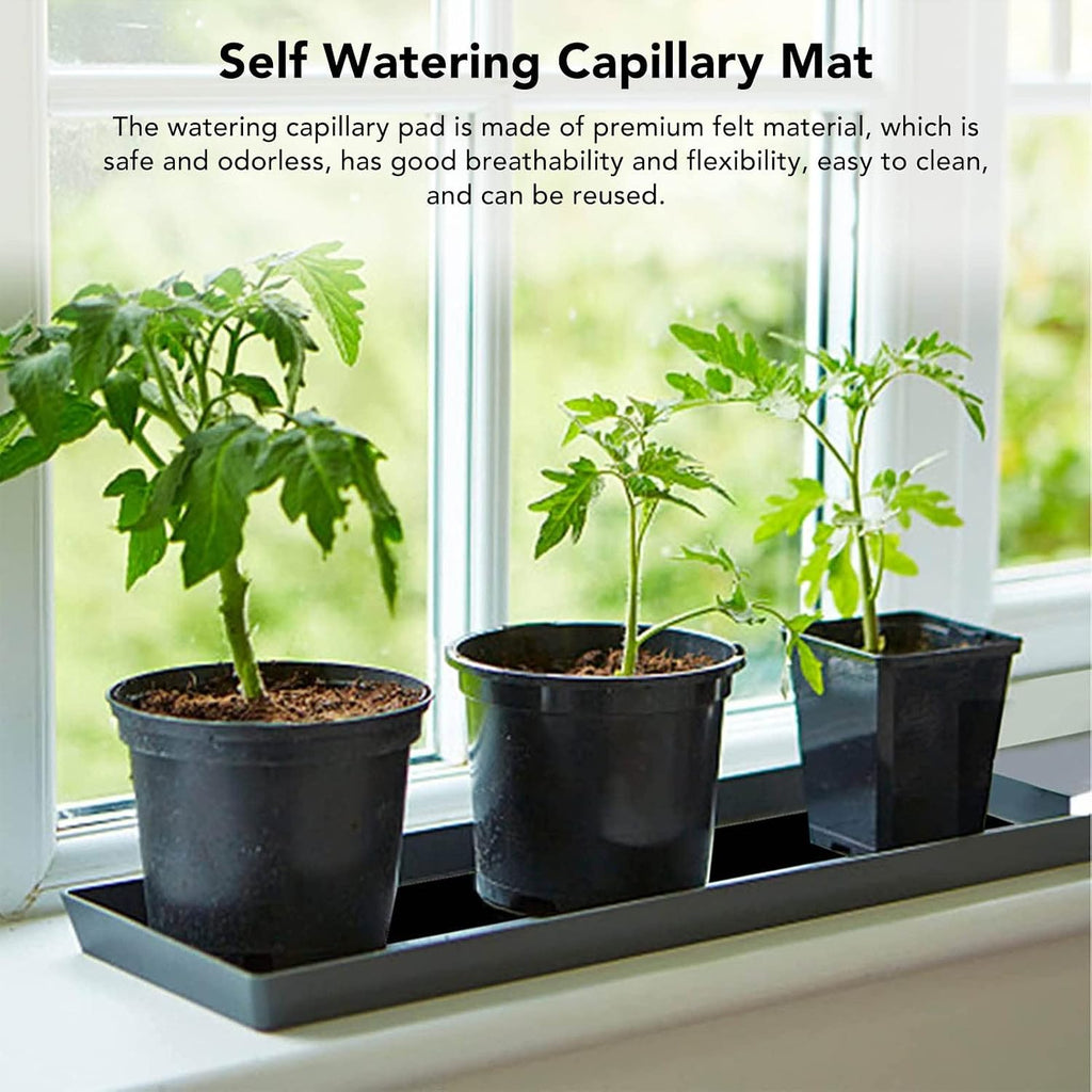 Felt Automatic Plant Watering Mat，3mm Thicken Vacation Plant Watering System for Greenhouse Hydroponics Indoor Potted