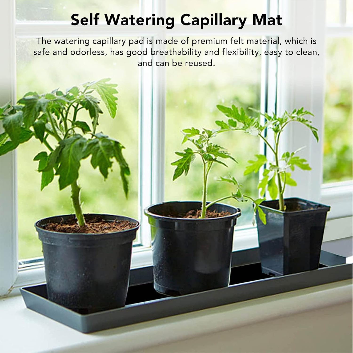 Felt Automatic Plant Watering Mat，3mm Thicken Vacation Plant Watering System for Greenhouse Hydroponics Indoor Potted