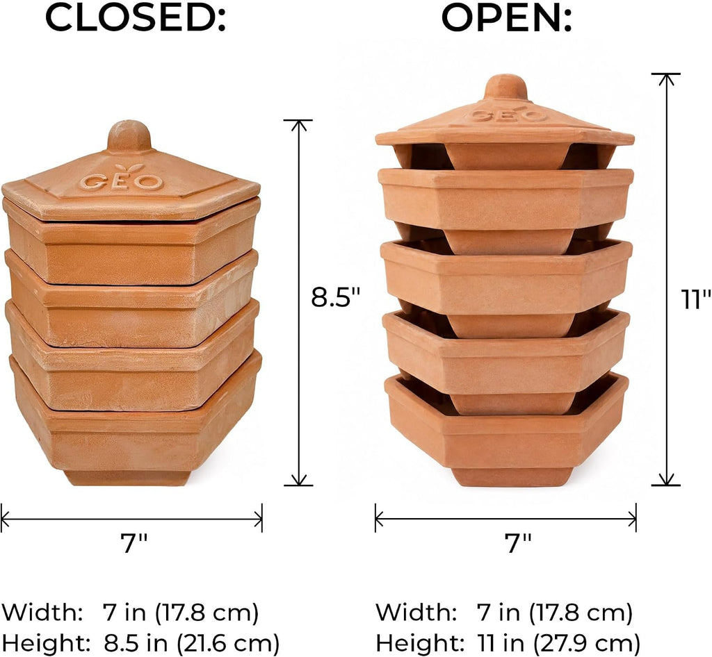 GEO Terradisiena 4-Tier Terracotta Sprouter