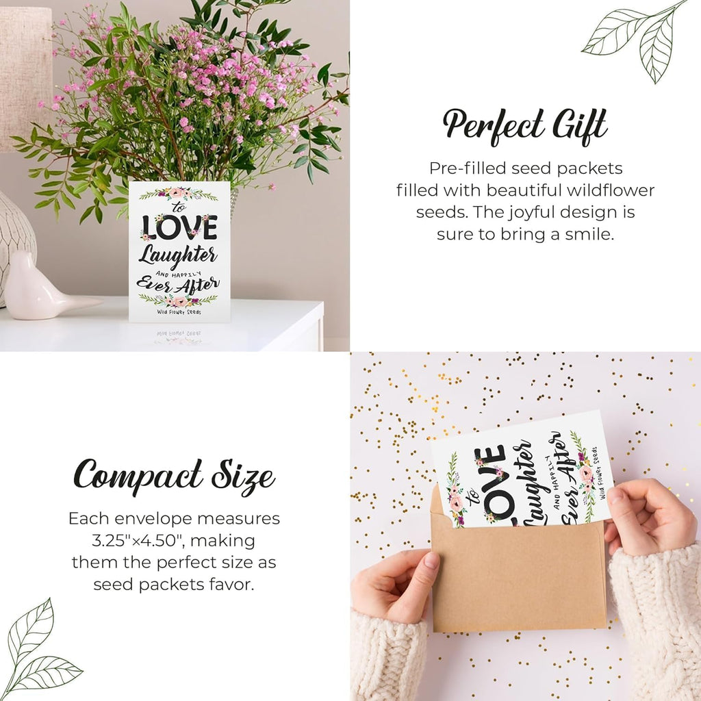 25 Wildflower Seed Packets - Wedding Favors for Guest - Wedding Decorations for Reception - Wild Flower Seeds Throw and