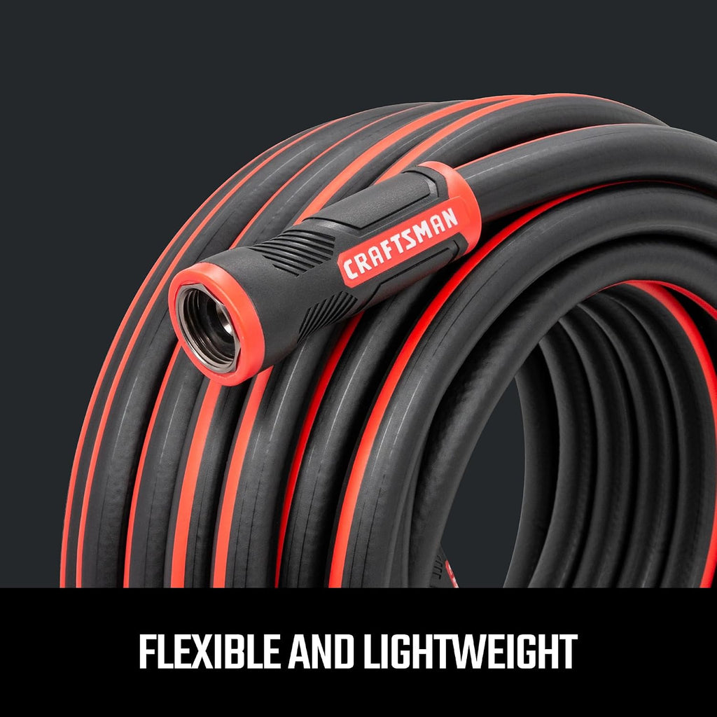 Craftsman Heavy Duty Professional Grade Black Garden Hose, 100 Feet x 5/8 Inch