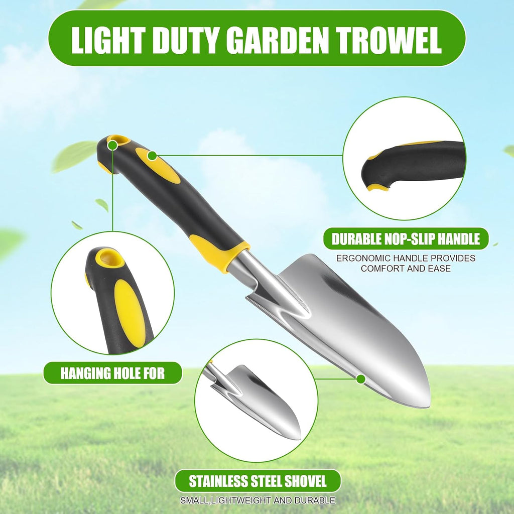 8 Pcs Garden Shovel Aluminum Alloy Heavy Duty Trowel Garden Tool Small Shovels for Digging Metal Hand Trowel Spade with