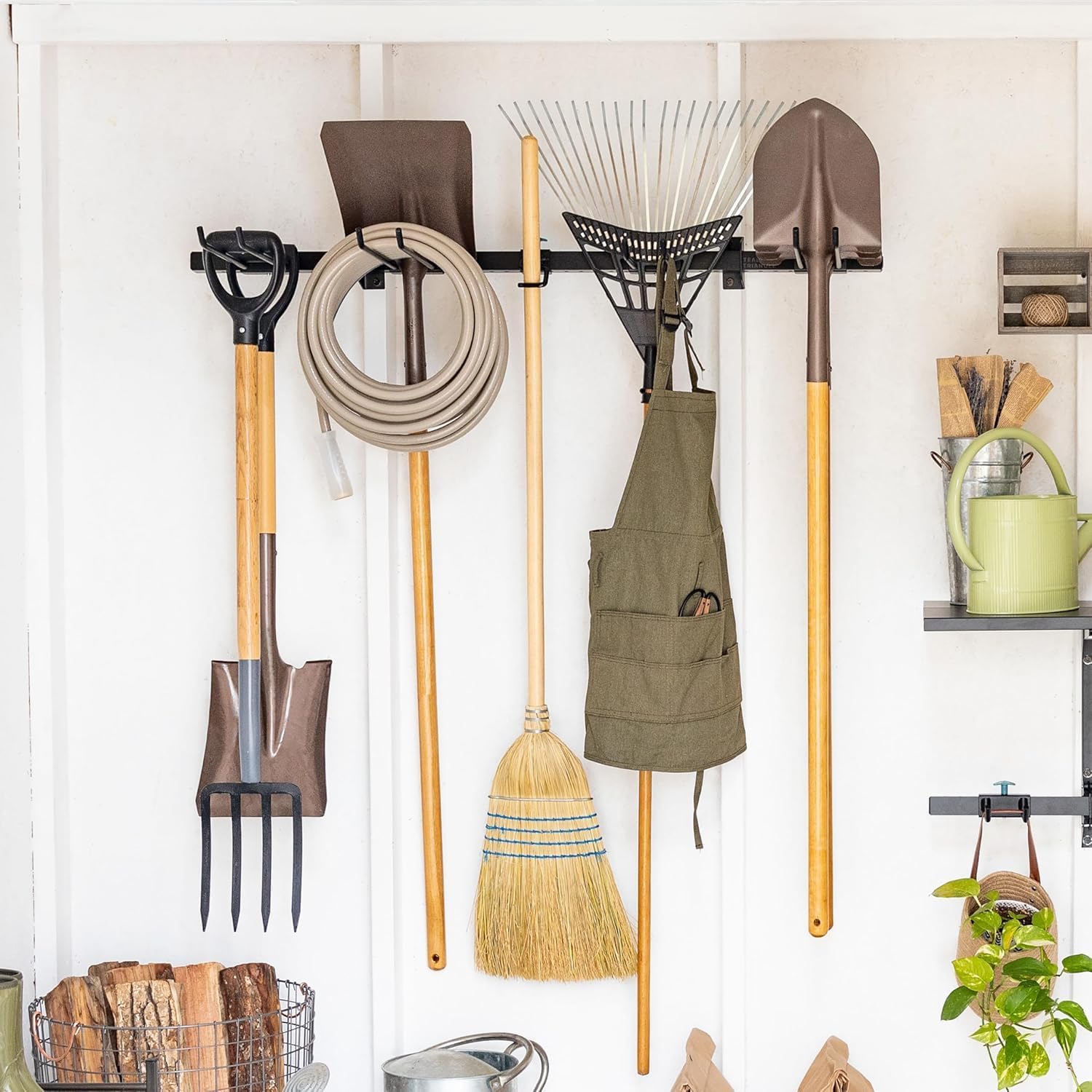 StoreYourBoard Tool Storage Rack – Heavy Duty Garage Tool Organizer Wall Mount for Garden Tools, Rakes, Shovels, Garage