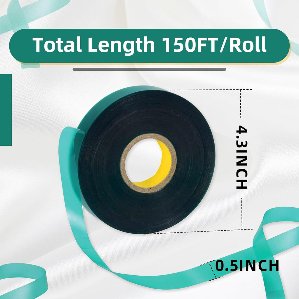 Plant Tape 10 Pack, Garden Tape and Plant Ties for Outdoor Plants, 200FT Length, 1/2 Inch Width, 180um Thickness, for