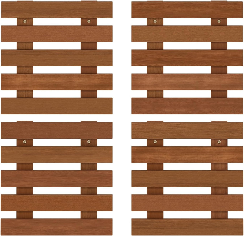 Furinno TIOMAN Outdoor Vertical Wall Planter, Set of 4 Wooden Hanging Planters, for Indoor, Outdoor Plants, Balcony