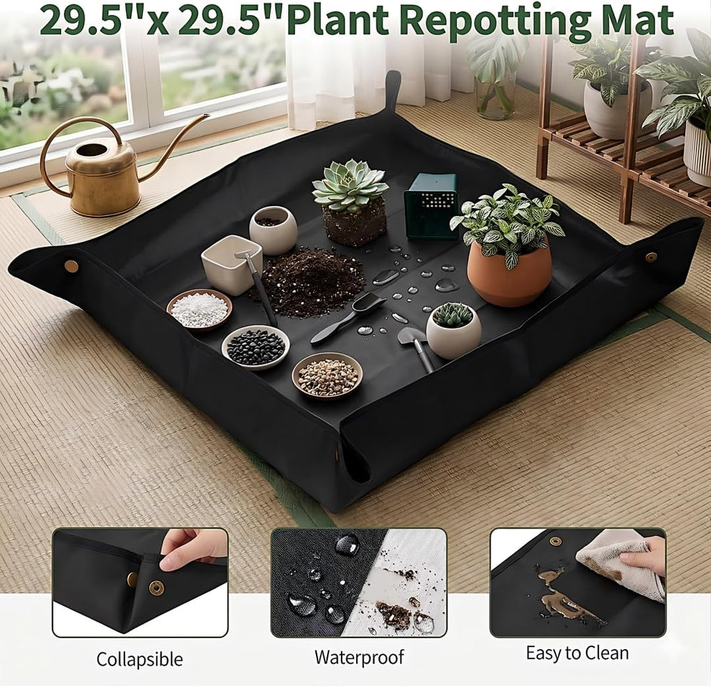 Bonsai Tools Set, 20-Piece Bonsai Tools Set with Waterproof Repotting Mat, Pruning Shears, Scissors & Training Wire